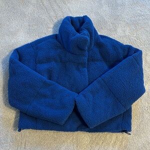 SOLD‼️ Love Tree cropped sherpa/teddy jacket